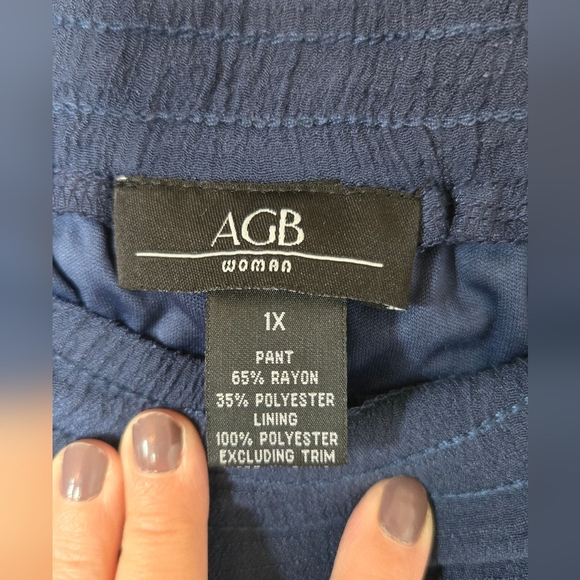 AGB Navy Pants Size 1X - Picture 4 of 4